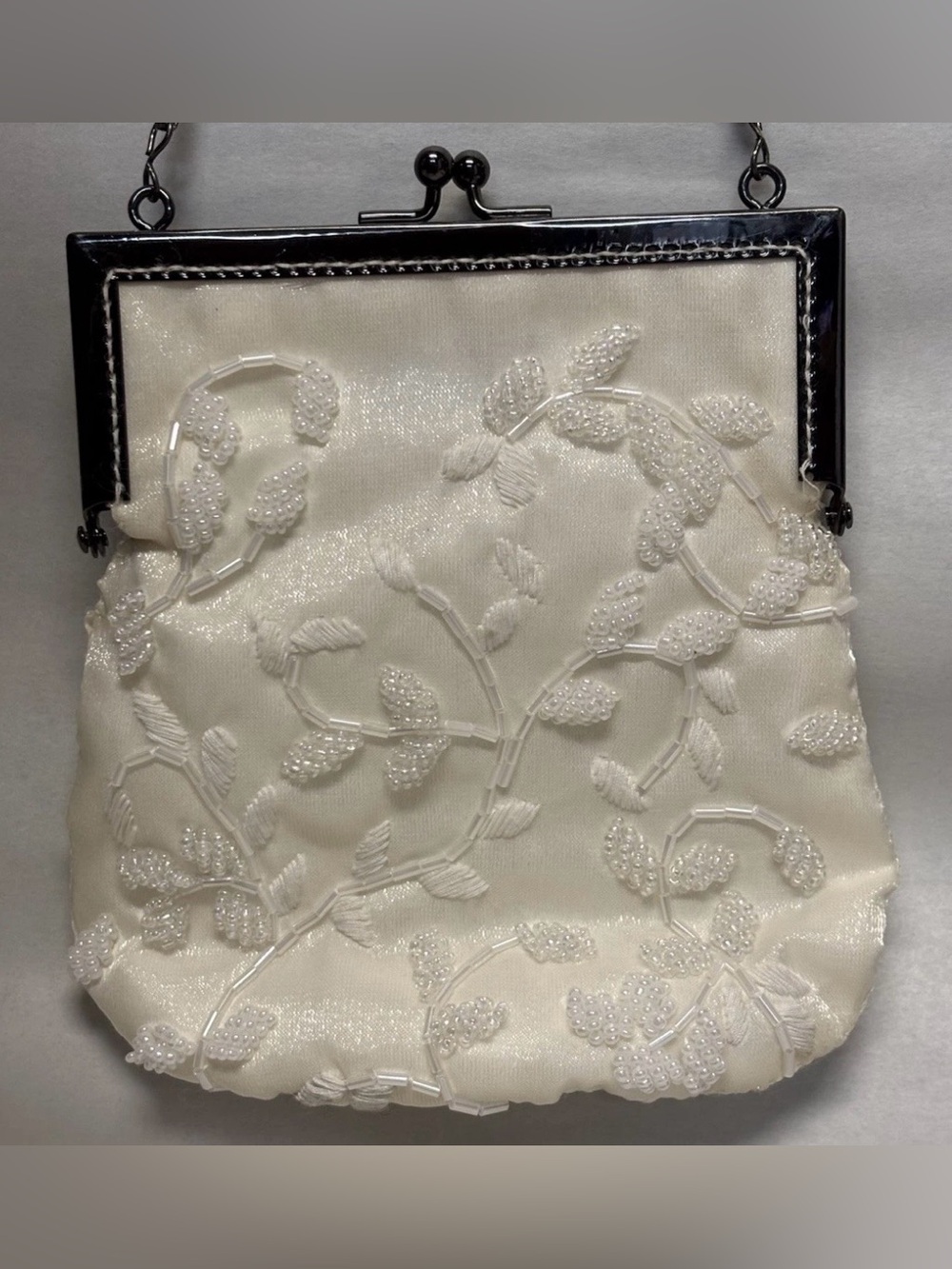 Nordstrom White Beaded Evening Bag #5824